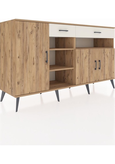 Kronos Konsol 5 Raflı 2 Çekmeceli 3 Kapaklı 176x59x99 Çam-çam/ayt Çam-çam/aytaşı