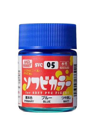 Mr.hobby Svc-05, 18 Ml. Soft Vinyl Color Blue Aqueous Maket Boyası Standart