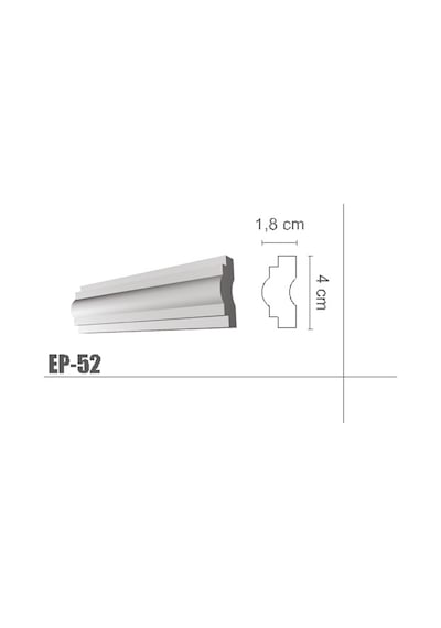 Europiyer Strafor Köpük Kartonpiyer Ep-52 Çıta 1 Metre Fiyatı