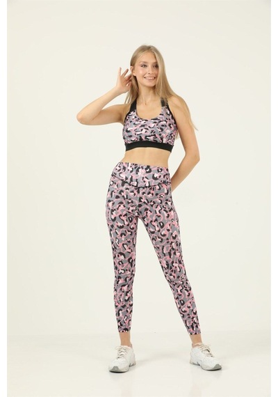 Missmaral Moda Kadın Günlük Spor Tayt Gri Pembe - 134337617 Gri Pembe