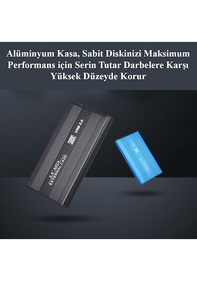 2.5 Sata Usb 2.0 Alüminyum Harici Notebook Hdd Kutusu