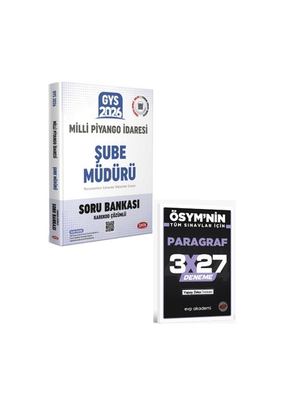 Data 2026 Gys Milli Piyango İdaresi Şube Müdürü Soru Bankası+ Evp Akademi Paragraf