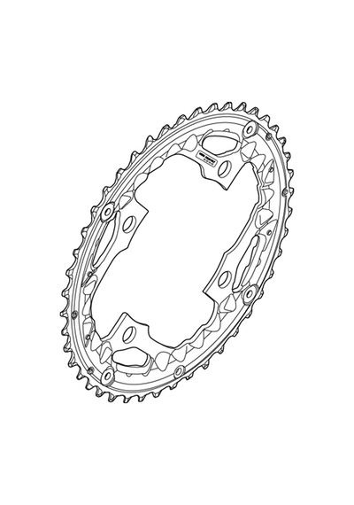 Shimano 24t-ae Aynakol Dişlisi Fc-t551 Fc-m610/fc-t611/fc-t521 3x10 104mm Bcd 4 Kollu Siyah