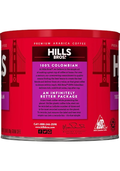 Hills Bros 100% Colombian Filtre Kahve 3 x 680 G