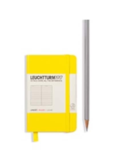 Leuchtturm 1917 Not Defteri Mini Boy A7 , Sert Kapak, 169 Numaralandırılmış Sayfa, Çizgili, Limon Sarı