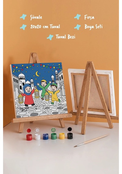 Ramazan Neşesi Şövaleli Boya Seti 20x20