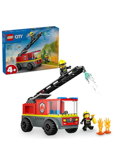 LEGO® City Merdivenli İtfaiye Kamyonu 60463 - 4 Yaş ve Üzeri Çocuklar için Yaratıcı Oyuncak Yapım Seti (82 Parça)