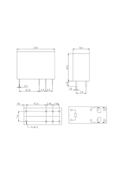 12v 16a Tek Kontak Röle - Hls-14f2l-dc12v-c
