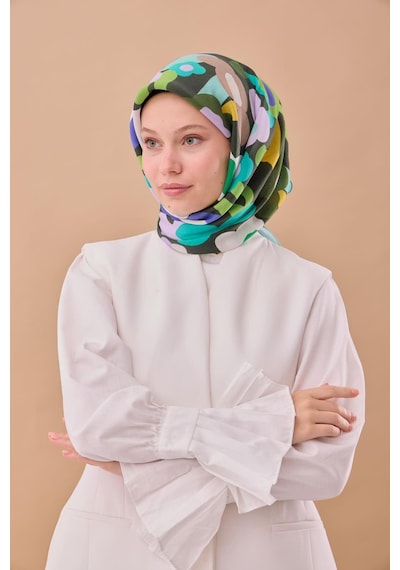 Silk Home Aura Eşarp 140003-05 Turkuaz, Violet, Koyu Yeşil, Fıstık Yeşili, Lila