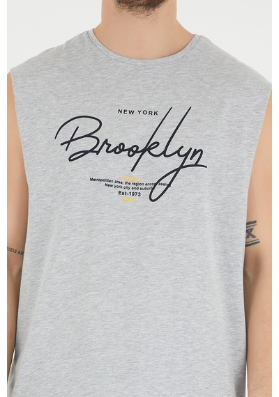 SPR22TS115  El Yazlılı Brooklyn Baskılı Tshırt