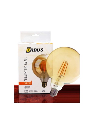 Orbus 6W 540 LM G125 Sarı Filament Led Ampul