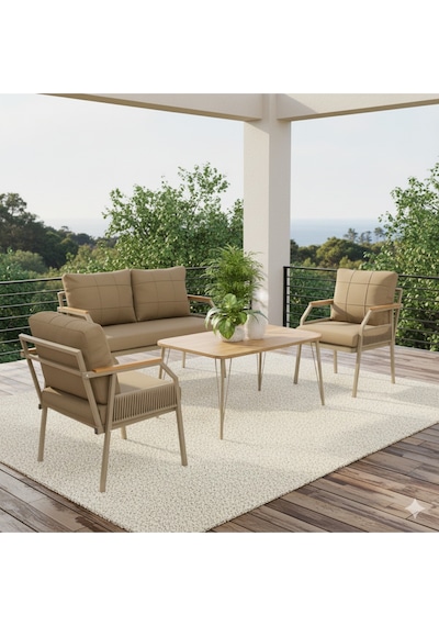 Ard & Garden Daisy Makrome Örgülü 211 Masalı Kahverengi Balkon & Bahçe Mobilyası Seti Balkon Takımı Kahverengi Ard & Garden Daisy Makrome Örgülü 211 Masalı Kahverengi Balkon & Bahçe Mobilyası Seti Balkon Takımı Kahverengi