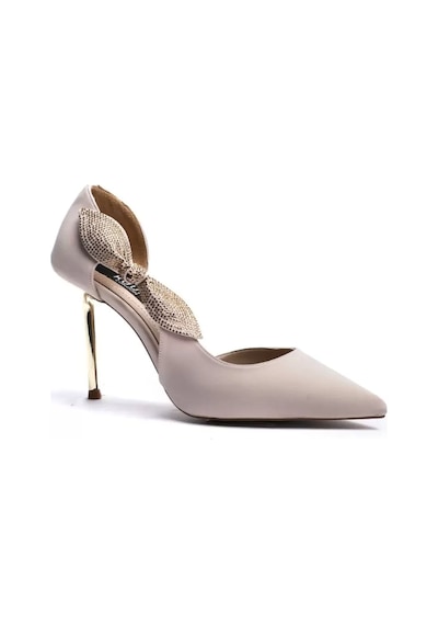Kuum K25-820 Bej Stiletto 9 Cm Kadın Abiye Ayakkabı Siyah