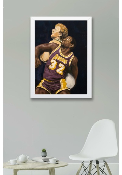 Magic Johnson Larry Bird Çerçeveli Tablo - Basketbol Nba Posteri Tablo