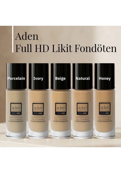 Aden Full Hd Likit Fondöten 20 Ml - 03 Beige Bej Diğer