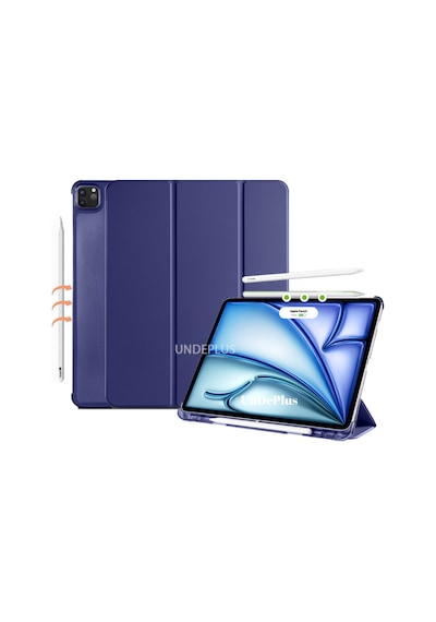 Apple Uyumlu iPad Pro 12.9 3./4./5./6. Nesil M2 Kılıf Flip Cover Kalem Bölmeli Pc Case 2018-2023