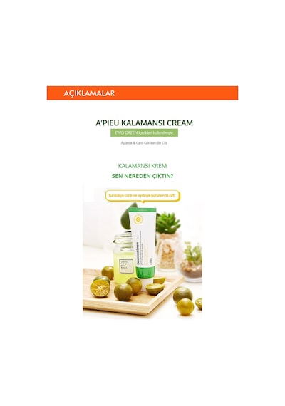 Missha A'pieu Filipin Limonu İçeren Nemlendirici ve Aydınlatıcı Krem 50 G