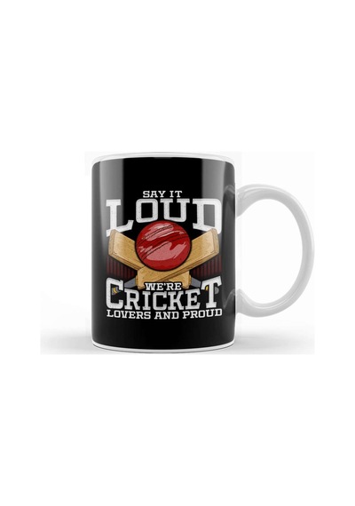Funny Say It Loud We're Cricket Lovers And Proud Kupa Bardak Porselen Karışık