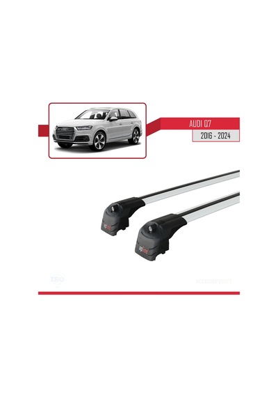 Audi Q7 4m 2016 Ve Sonrası İle Uyumlu Ace-2 Ara Atkı Tavan Barı Gri