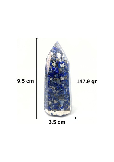 Sertifikalı Lapis Lazuli Organit Piramit Doğal Taş