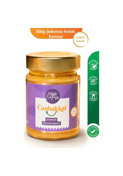 Canbakkal %99,9 Fındık Ezmesi İlave Şekersiz Fındık Kreması 300 G