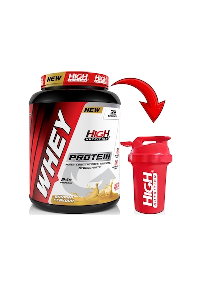 Whey Protein Tozu 960 Gr Muz Aromalı Protein Tozu 24 Gram Protein 32 Servis Shaker Hediyeli