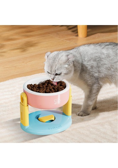 Yüksekliği Ayarlanabilir, Vantuzlu, Kedi-köpek Mama Kabı