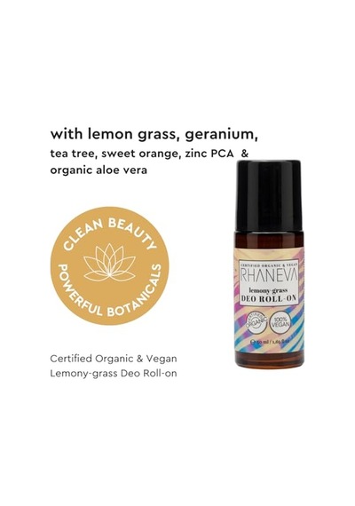 Lemony-grass Deo Roll-on, Organik Ve Vegan Sertifikalı, 50 Ml