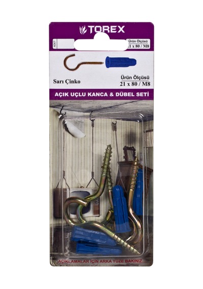 Açık Uçlu Kanca Ve Dübel Seti M6 21x80 - 764029850 Diğer
