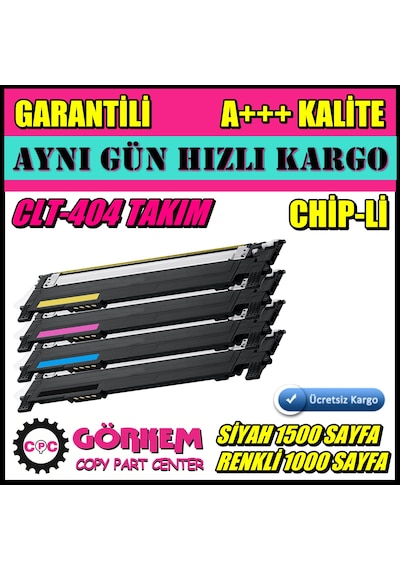 Samsung Uyumlu C430 / C480 / C480Fw / C432 / C482 Clt-K404S Toner Takım