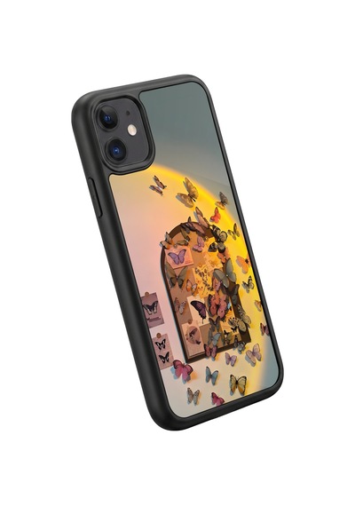 İphone 11 Uyumlu Doğa Desenli Kamera Korumalı Darbelere Dayanıklı Kılıf 526-doğa-iphone11