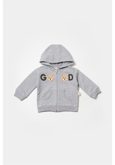 BabyCosy Organik Kapüşonlu Ceket & Pantolon Takımı Csy8004 001