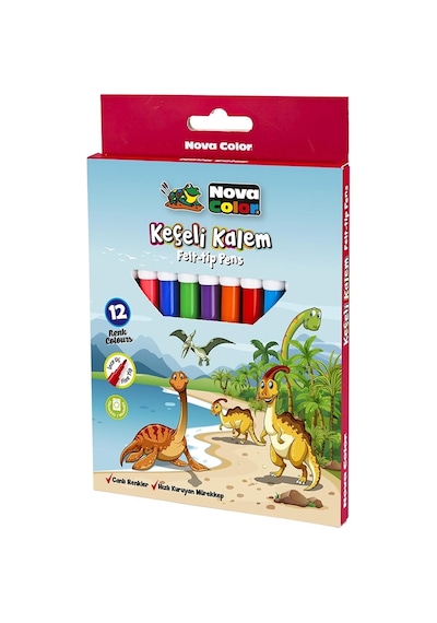 Nova Color Brons Keçeli Kalem 12 Renk Nc-871