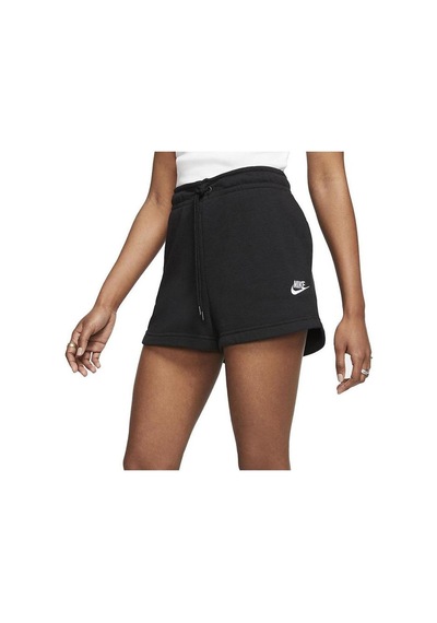 Nike Sportswear Essential Women's French Terry Shorts Black Pamuklu Kısa Kadın Şort Siyah Siyah