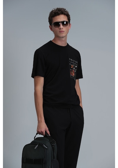 Lufian Exotic Modern Grafik T- Shirt Siyah Siyah 111020202100100 111020202100100 Siyah