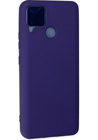 Cosmotex Newface Realme C15 Kılıf Nano İçi Kadife Silikon - Mor