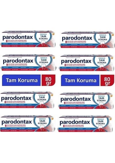 Yeni 80 Gr/50ml - 8 Adet, Ferahlık Tam Koruma Diş Macunu