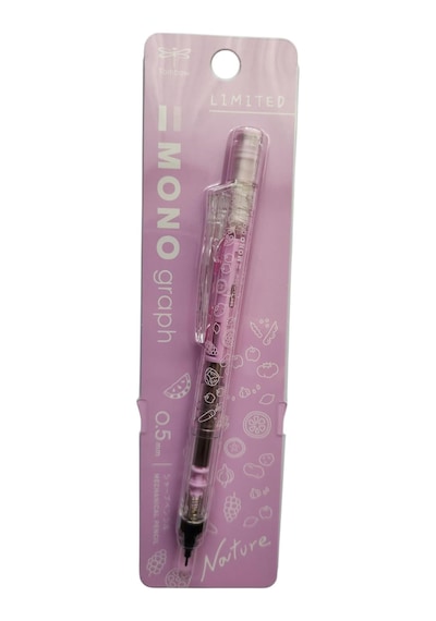 Mono Graph Mekanik Kurşun Kalem, 0,5mm, Pembe, Plastik Gövde, Doğa Temalı Sınırlı Baskı, Çizim Mavi