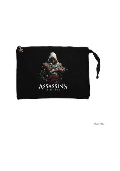 Zepplin Giyim Assassins Creed Siyah Clutch Astarlı Cüzdan / El Çantası Siyah
