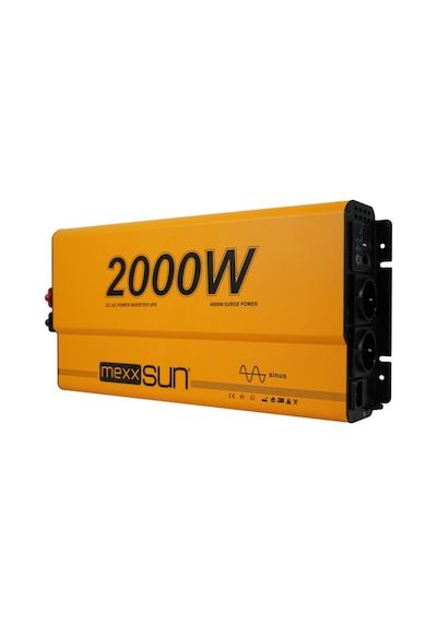 Mexxsun 12v Volt - 2000w Watt Ats Ups Şarjlı Tam Sinüs İnverter Ekranlı