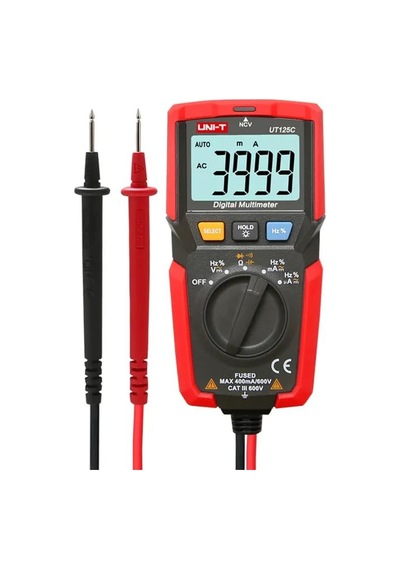 Uni-trend Multimeter Clamp Meter Ut125c : Mini Pocket Digital Multimeter Temperature Tester Resistor Capacitor Frequency