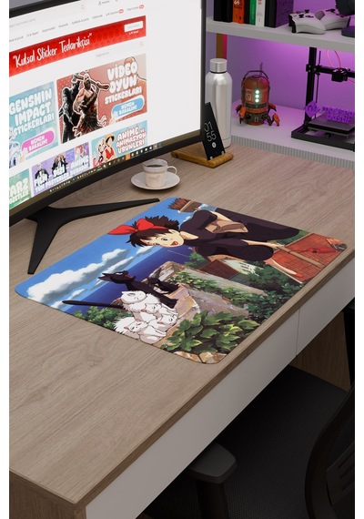 Kiki's Delivery Service Anime V1 - 48x40 Xl Gaming Kauçuk Kaymaz Taban Mouse Pad Fare Altlığı