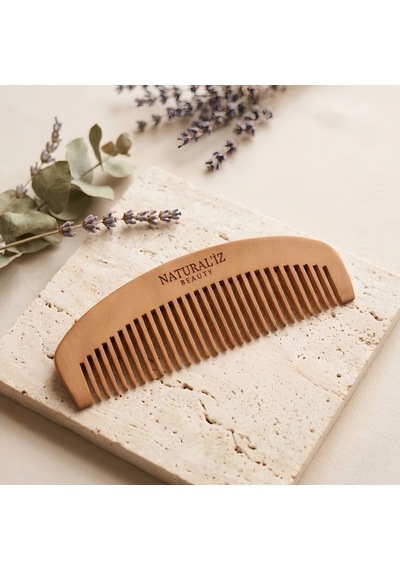 Naturaliz Beauty %100 Doğal Ahşap Seyrek Dişli Tarak