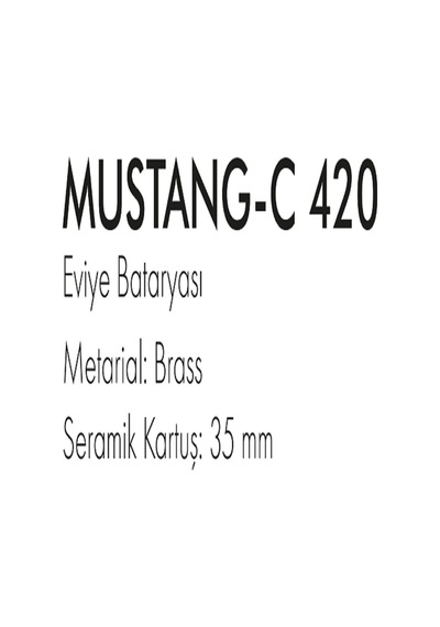 Fleko Mustang-c 420 Pirinç Mat Sıyah Eviye Bataryası Siyah