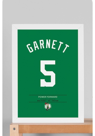 Kevin Garnett Forma Çerçeveli Tablo - Nba Boston Celtics Jersey