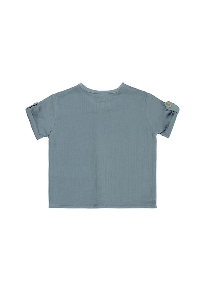 Civil Baby Müslin Kısa Kol 6-18 Ay Gömlek - Mavi 6-9 Ay Soft İndigo