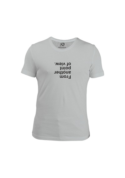 Erkek Bisiklet Yaka Gri Tshirt From Another 001