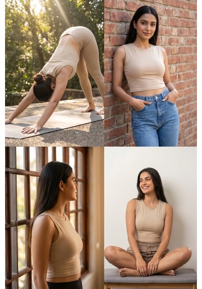 Mistirik Pineyto Model Sıfır Kollu Pamuklu Yumuşak Ve Esnek Formüllü Tasarım Basic Atlet Crop Ten Renk