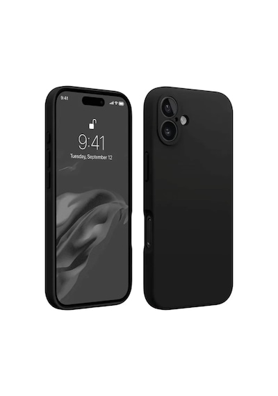 Apple Uyumlu iPhone 16 Uyumlu Kılıf First Silikon - Siyah