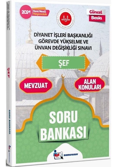 2024 Diyanet İşleri Başkanlığı Gys Ve Uds Şef Soru Bankası Memur Sınav
